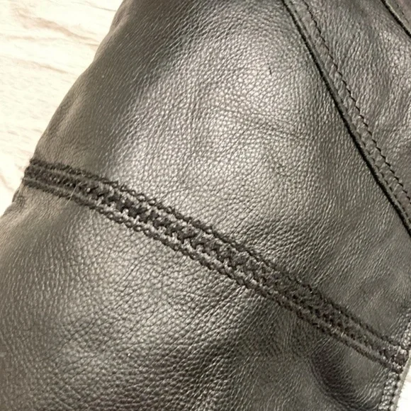 Lucky brand black leather hobo bag